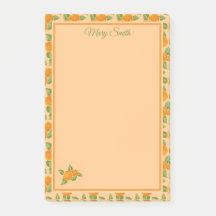 Orange Citrus Kant Botanisk Design