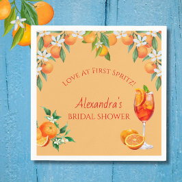 Orange Citrus Kärlek vid första Spritz-Möhippan Pappersservett