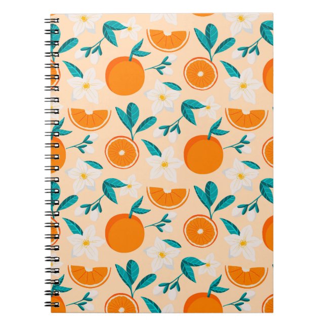 Orange Citrus Kul Anteckningsbok (Framsidan)