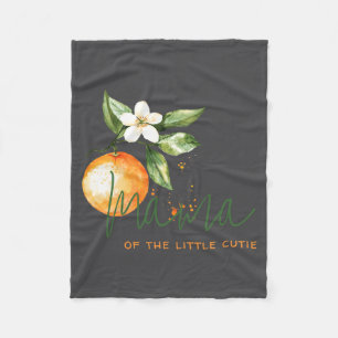 Orange Citrus Lilla Gullet Baby Shower Mama Att Bl Fleecefilt