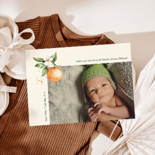 Orange Citrus Lilla Gullet Tack Baby Meddelande