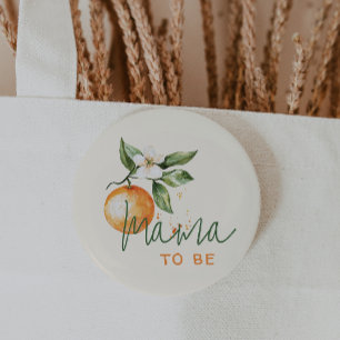 Orange Citrus Lille Gullet Baby Shower Mama To Be Knapp