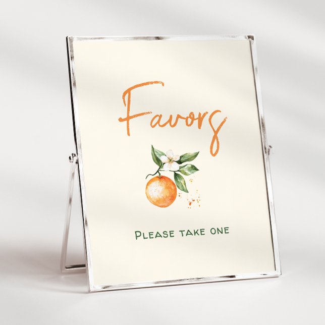 Orange Citrus Little Cutie Baby Shower-favoritskyl Poster (Skapare uppladdad)