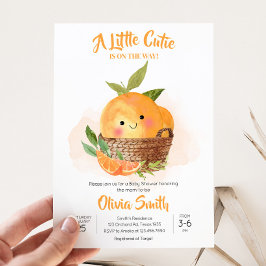 Orange Citrus Little Cutie Baby Shower Inbjudningar