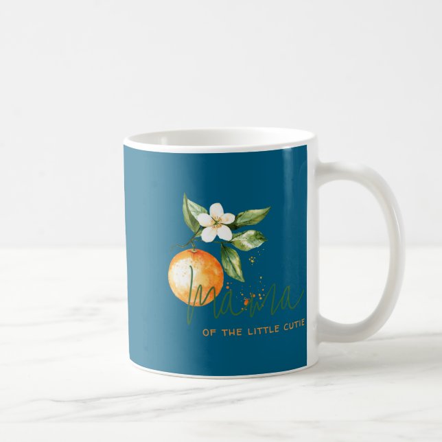Orange Citrus Little Cutie Baby Shower Mama To Be  Kaffemugg (Höger)