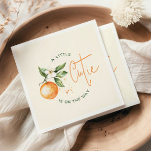 Orange Citrus Little Cutie Baby Shower Napkins Pappersservett