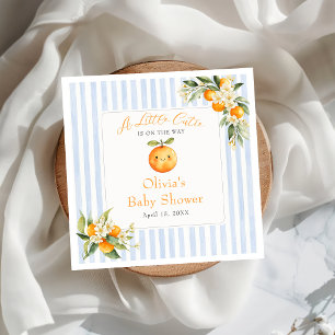 Orange Citrus Little Cutie Baby Shower Pappersservett