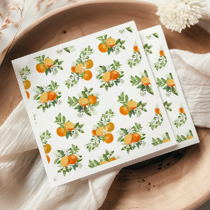 Orange Citrus Little Cutie Bebis Shower Pappersservett