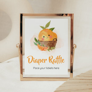 Orange Citrus Little Cutie Diaper Raffle Poster