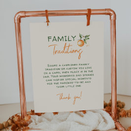 Orange Citrus Little Cutie Family Traditions-tecke Poster