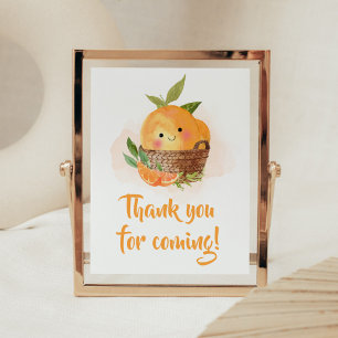 Orange Citrus Little Cutie Tack för att du kom Poster