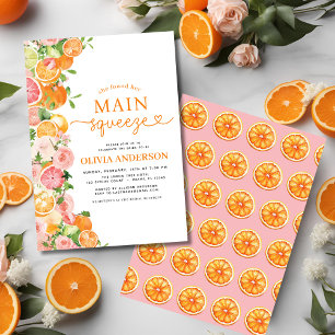 Orange Citrus Main Squeeze Möhippa Inbjudningar