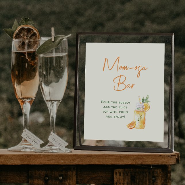 Orange Citrus Mamma-osa Pub Baby Shower Drinks Sig Poster (Skapare uppladdad)