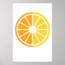 Orange Citrus Retro Fruit Poster 60:s 70:e citat