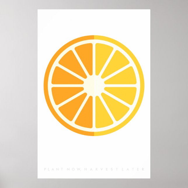 Orange Citrus Retro Fruit Poster 60:s 70:e citat (Framsidan)