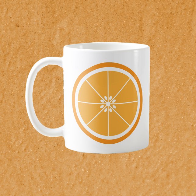 Orange Citrus Slice Kaffemugg (A mug featuring an orange slice on each side)