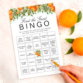 Orange Citrus-sökning efter gästbingo-spelkort