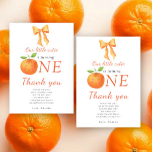 Orange citrus sötnos Barnkalas tack Kort