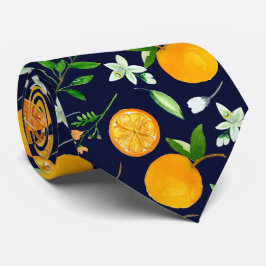 Orange Citrus Summer Blommigt Botanical Mönster Slips