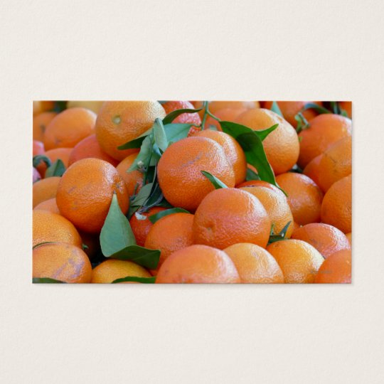 Orange citrus, tangerine visitkort