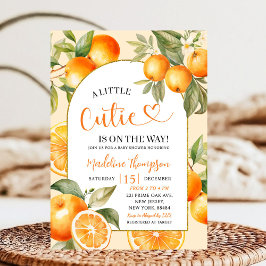 Orange Citrus Theme Summer Fruit Baby Shower Inbjudningar