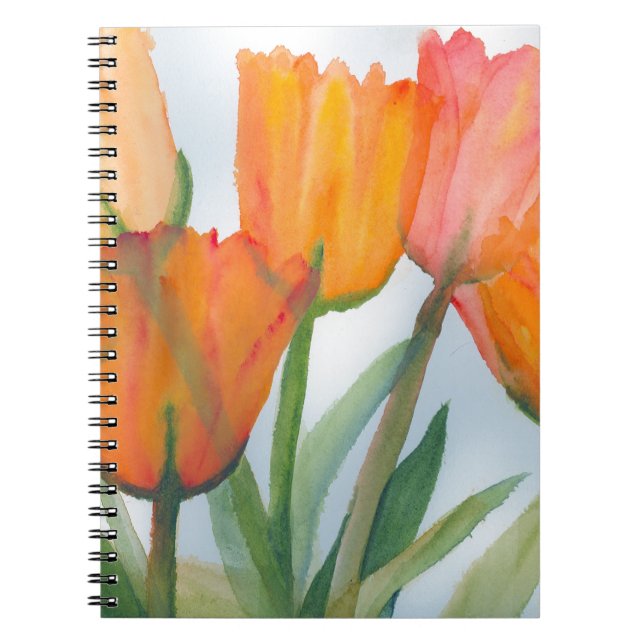 Orange Citrus Tulips Anteckningsbok (Framsidan)