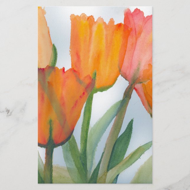 Orange Citrus Tulips Brevpapper (Framsida)
