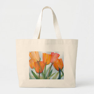 Orange Citrus Tulips Jumbo Tygkasse