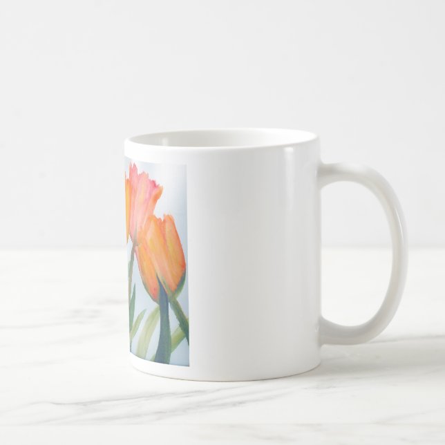 Orange Citrus Tulips Kaffemugg (Höger)