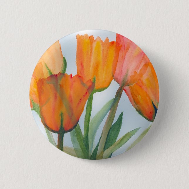 Orange Citrus Tulips Knapp (Framsida)