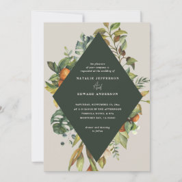 Orange citrusfärgen botaniskt bröllop