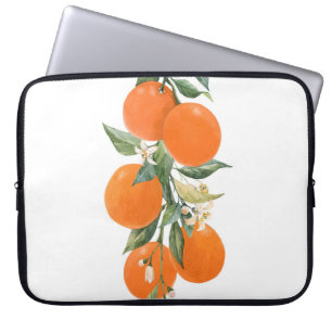 Orange citrusfrukter av vattenfärg citrusfrukter c laptop fodral