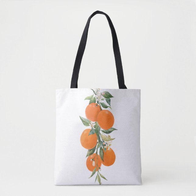 Orange citrusfrukter av vattenfärg citrusfrukter c tygkasse (Framsida)