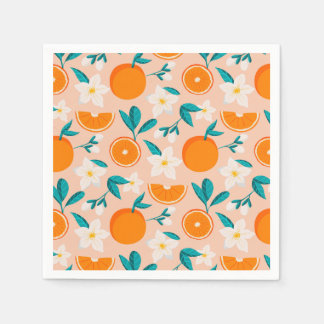 Orange citrusfrukter pappersservett