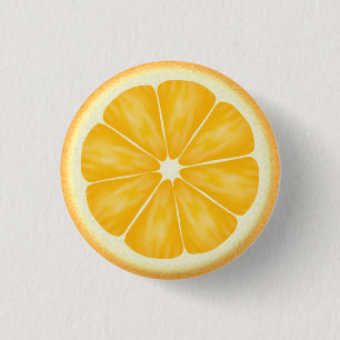 Orange citrusfruktskiva knapp