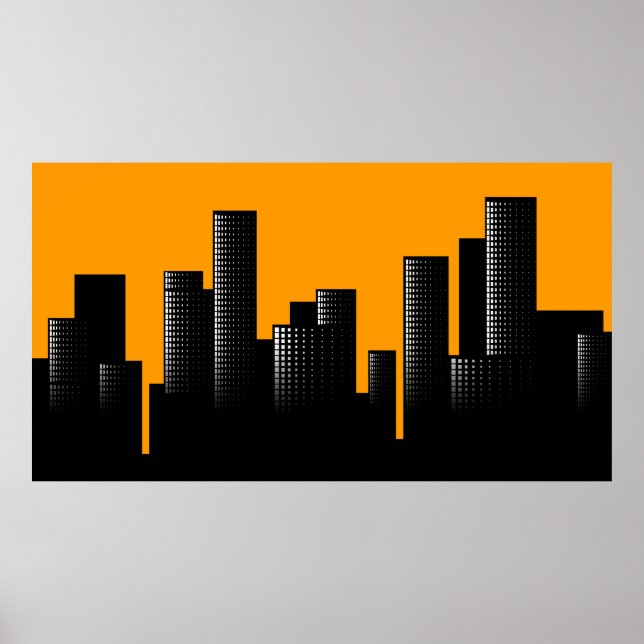 orange cityscape poster (Framsidan)