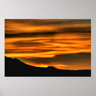 Orange Cloud Linjer Poster