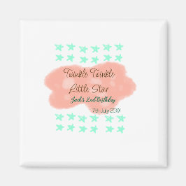 Orange clouds twinkle twinkle little stars green  magnet