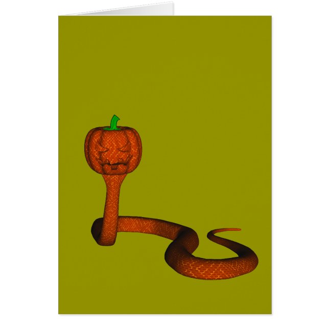 Orange Cobra Hälsningskort (Framsidan)