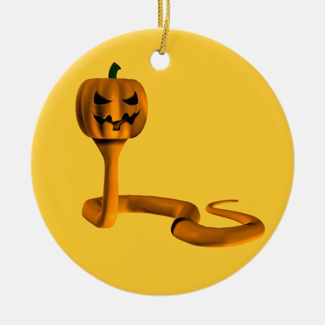 Orange Cobra Julgransprydnad Keramik (Framsidan)
