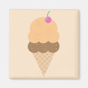 Orange Cocgram Cone Magnet