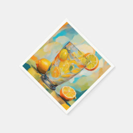 Orange Cocktail AI konst serviett Pappersservett