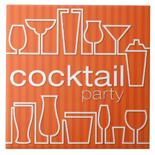 Orange cocktail party kakelplatta