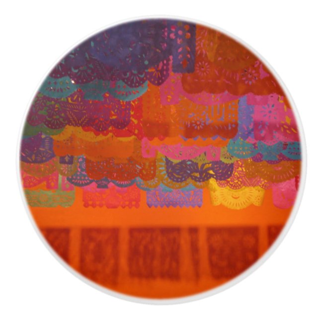 Orange Coco Mexican Banners fold Färg Knopp (Framsidan)