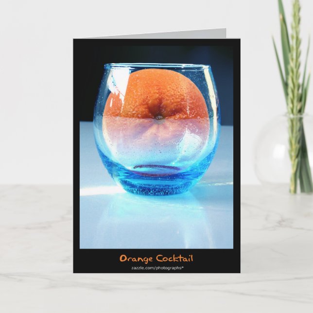 Orange coctailkort kort (Framsida)