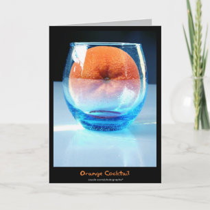 Orange coctailkort kort