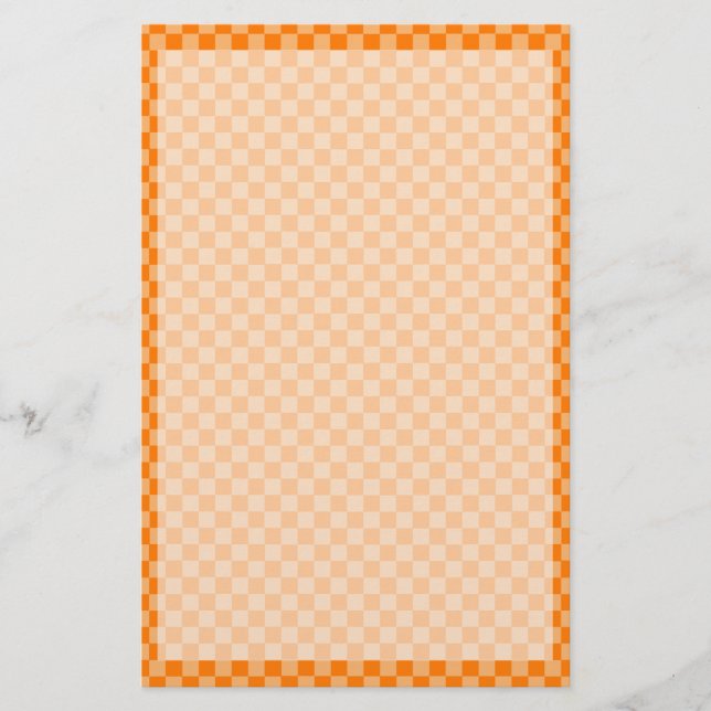 Orange Combination Checkerboard av Shirley Taylor Brevpapper (Framsida)