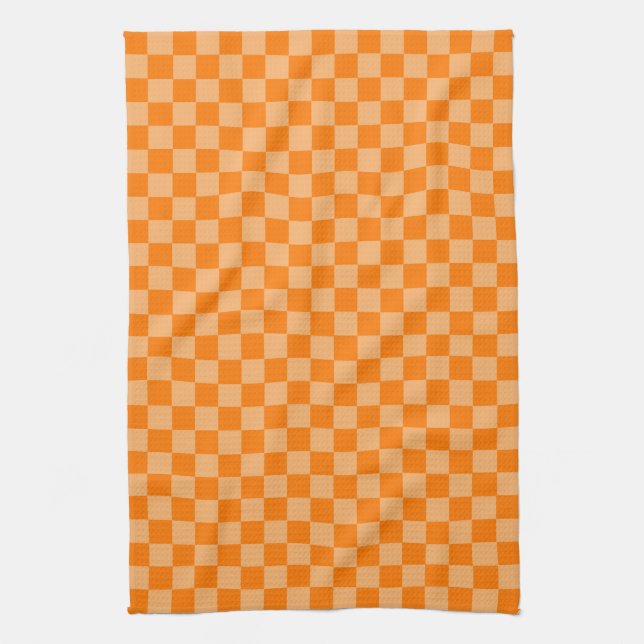Orange Combination Checkerboard av Shirley Taylor Kökshandduk (Vertikal)