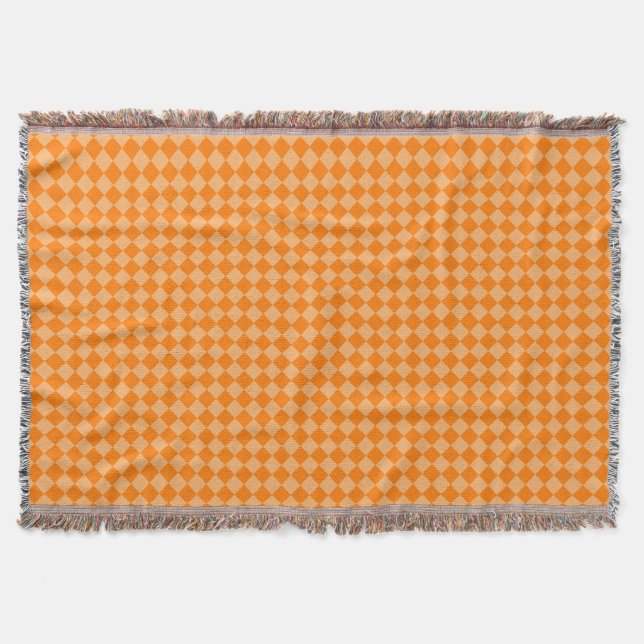 Orange Combination Diamond Mönster STaylor Filt (Framsidan)