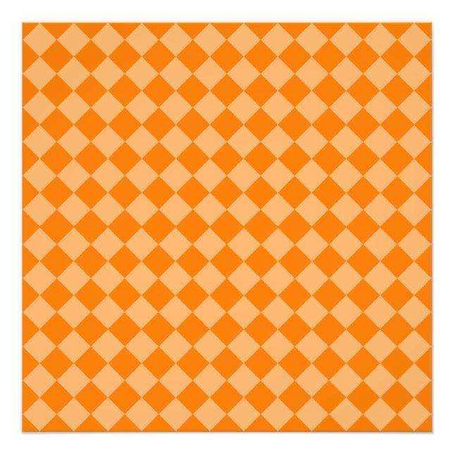 Orange Combination Diamond Mönster STaylor Fototryck (Framsidan)